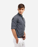Fashionable Solid Polo H Black